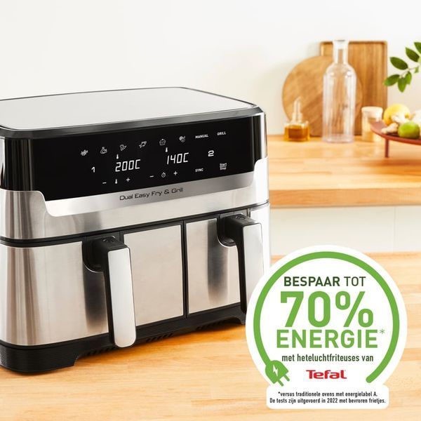 Мультипіч (аерофритюрниця) Tefal Dual Easy Fry & Grill Air Fryer EY905D10 510587 фото