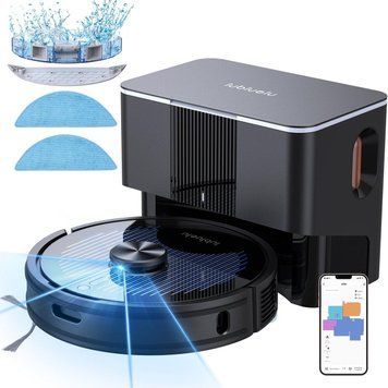 Робот-пилосос з вологим прибиранням Lubluelu Vacuum Cleaner A901+C710 Black 75024 фото